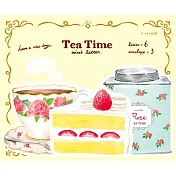 【Wa-Life】女孩時光午茶造型美濃和紙小信封紙組 ‧ 午茶玫瑰茶