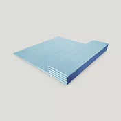 【QMAT】6mm折疊瑜珈墊 台灣製 (拉鍊式收納袋) 水泥藍