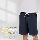 BeautyFocus男/高棉透氣休閒短褲- 海軍藍Free
