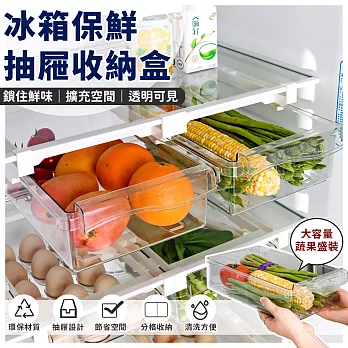 【EZlife】冰箱保鮮抽屜式收納盒