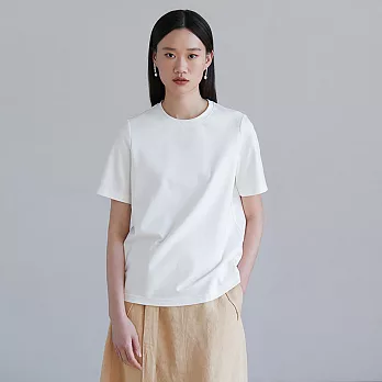旅途原品 高品質匹馬棉圓領T恤 M/L/XL　 XL 米白色