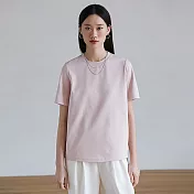 旅途原品 高品質匹馬棉圓領T恤 M/L/XL  XL 粉紅色