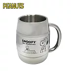 【正版授權】史努比 雙層不鏽鋼杯 425ml 桶型杯/啤酒桶杯/保冷杯/保溫杯 Snoopy PEANUTS - A款