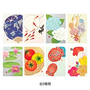 MIDORI JAPANWORKS日本名藝系列(夏季)明信片組- 夏之花卉8款