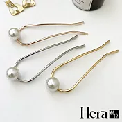 【Hera 赫拉】極簡珍珠髮簪梳盤髮器 H111040804 玫瑰金