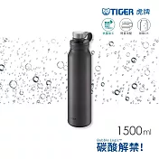 TIGER虎牌 1500cc大容量抗菌運動型不鏽鋼保冷瓶碳酸氣泡水可用(MTA-T150) 鋼鐵灰