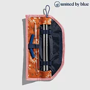 United by Blue 防潑水吸管收納包組 Printed Straw Kit 814-037 (印花款) / 休閒 旅遊 居家 撥水 環保吸管 餐具 253-印花雛菊橙