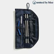 United by Blue 防潑水吸管收納包組 Straw Kit 814-093 (素色款) / 休閒 旅遊 居家 撥水 環保吸管 餐具 132-海軍藍