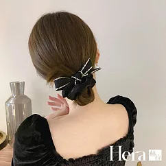【Hera 赫拉】韓國bling蝴蝶結慵懶式髮圈 H111041201 黑色