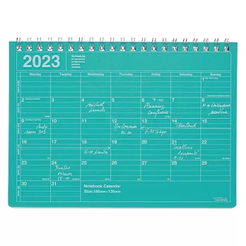 【Mark’s】2023 月曆型記事手帳B6變型 ‧ 綠色