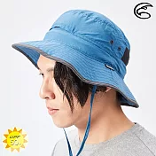 ADISI 抗UV透氣快乾收納護頸兩用盤帽 AH22001 / 城市綠洲專賣 (UPF50+ 防紫外線 防曬帽 遮陽帽) M 遠洋藍