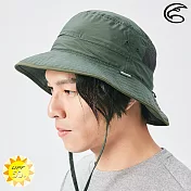 ADISI 抗UV透氣快乾收納護頸兩用盤帽 AH22001 / 城市綠洲專賣 (UPF50+ 防紫外線 防曬帽 遮陽帽) M 松木綠
