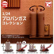 【日本正版授權】全套4款 1比24 瓦斯桶模型 扭蛋/轉蛋 模型 迷你瓦斯桶/迷你手推車 440831