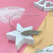 【卡樂熊】氣質珍珠羽毛水鑽造型髮箍(兩色)- 金色