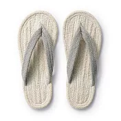 【MUJI 無印良品】印度棉混室內夾腳拖鞋/ XL 原色X灰色