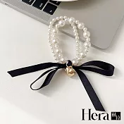 【Hera 赫拉】INS同款珍珠蝴蝶結高彈力耐用髮圈 H111032209 愛心蝴蝶結