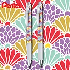 (2支1包)PENTEL 手染友禪系列 極速鋼珠筆 0.5 菊青海波