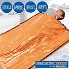 鋁箔保暖防風防水靜音簡易睡袋 (橘紅色)