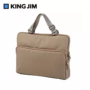 【KING JIM】NEW BASIC 輕型防潑水筆電收納包  卡其色