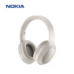 NOKIA ANC主動雙向降噪 無線藍牙耳罩式耳機 E1200 ANC 米白色
