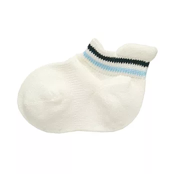 【MUJI 無印良品】幼兒棉混腳跟特殊編織淺口直角襪11~15cm 淡藍紋樣
