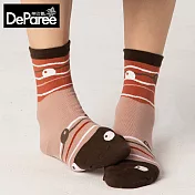 蒂巴蕾 socks..守護collection-水 咖啡磚色