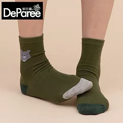 蒂巴蕾 socks..守護collection─動物 黑熊覓食 深墨綠色