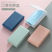 【AmaZing】家庭號裝更多翻蓋卡扣防塵口罩收納盒 _藍色