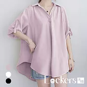 【Lockers 木櫃】夏季大碼顯瘦罩衫衣 L111050306 F 粉色