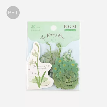 【BGM】散裝PET貼紙包 ‧ 春暖花開系列 -綠色
