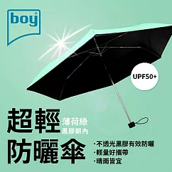【德國boy】抗UV超輕防曬降溫防風三折晴雨傘_ 薄荷綠外