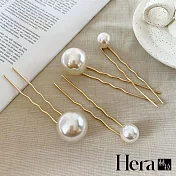【Hera 赫拉】古典風珍珠盤髮髮簪 L111051108 小號