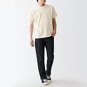 【MUJI 無印良品】男有機棉粗織天竺縫邊短袖T恤 XL 原色