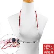 seoul show首爾秀 SPORTS運動可調節口罩掛繩鍊太陽眼鏡鍊光學眼鏡防丟鍊 紅色