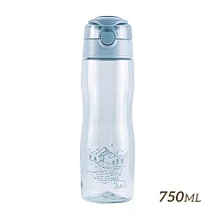 【HOUSUXI舒希】Tritan好提曲線水瓶─750ml 森林藍