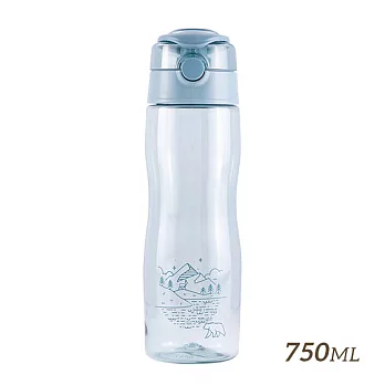 【HOUSUXI舒希】Tritan好提曲線水瓶-750ml  森林藍