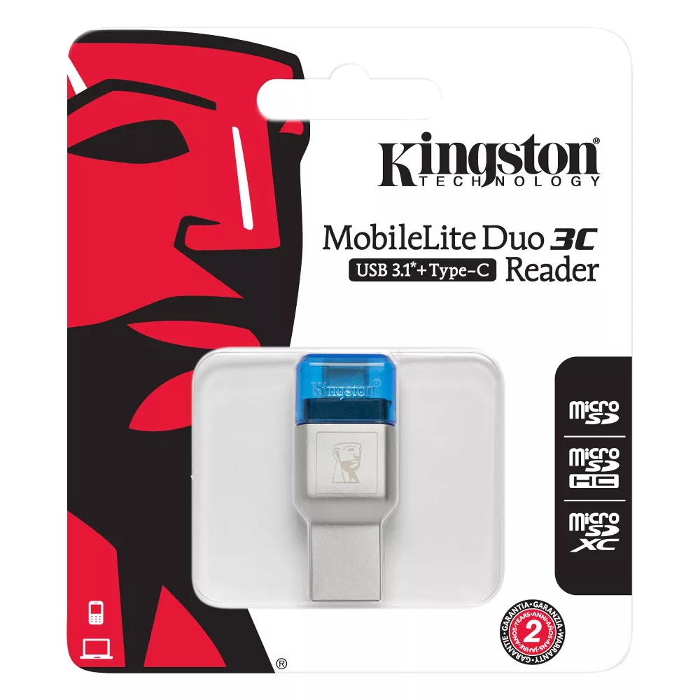 Kingston 金士頓 MobileLite Duo 3C USB USB3.1 Type-C 讀卡機 FCR-ML3C
