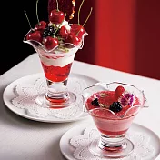 【Toyo Sasaki】花朵造型精緻透明甜點玻璃杯