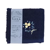 【日本KOJI】唯美花束萬用柔軟純綿方巾 ‧ 藍