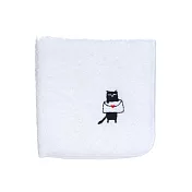 【日本KOJI】黑貓系列柔軟純棉方巾 ‧ Letter Cats