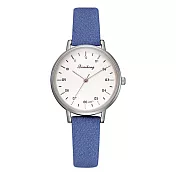 Watch-123 粉彩系小錶盤都會經典復刻手錶 _藍色