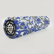【QMAT】50cm加長型極汗動滾輪 台灣製(運動放鬆滾輪 瑜珈柱 瑜珈滾筒 Foam Roller) 灰藍迷彩
