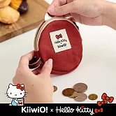 Hello Kitty x Kiiwi O! 聯名款．圓形收納零錢包 櫻桃紅