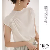 【初色】法式復古簡約襯衫-白色-61168(M-2XL可選) L 白色