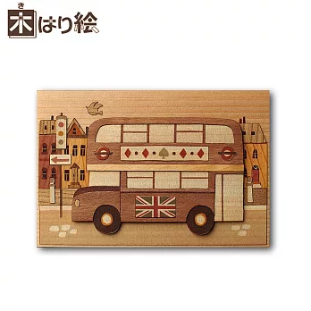 【KINOWA】原木拼貼畫DIY藝術套組 交通工具的風景- 倫敦巴士