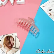 【卡樂熊】基本果凍色磨砂造型爪夾/髮夾(四色)- 淡粉色
