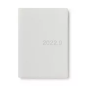 【MUJI 無印良品】上質紙月週筆記本/2022年8月開始/ 灰白.A6