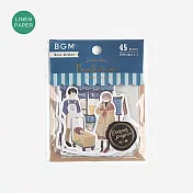 【BGM】散裝布紋貼紙包 ‧ 小小店面-書店