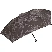【a.s.s.a】清新花樣 超遮光防水輕量140g晴雨折傘(附傘套) ‧ 黑