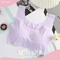 【KISSDIAMOND】日系裸感無痕涼感無鋼圈內衣(KDW─3030) M 紫色